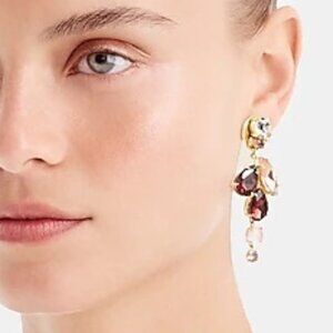 J.CREW Crystal Cluster Statement Earrings
